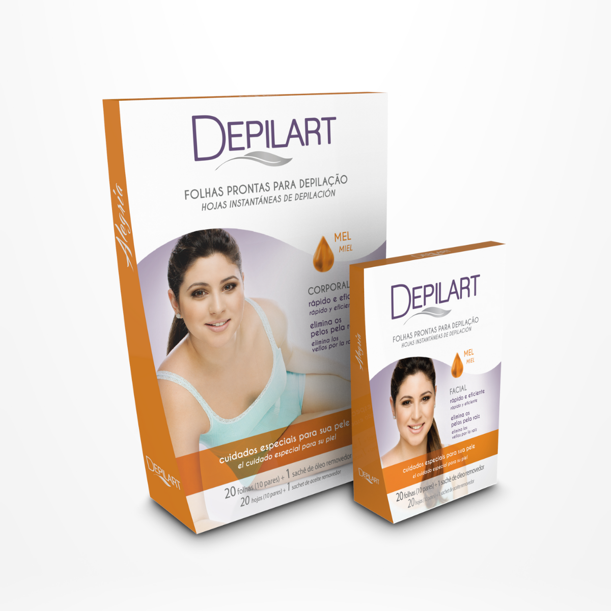 DEPILART FOLHAS PRONTAS FACIAL MEL 10P