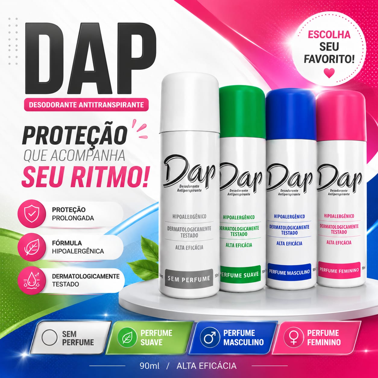 DAP DESODORANTE SPRAY 90ML